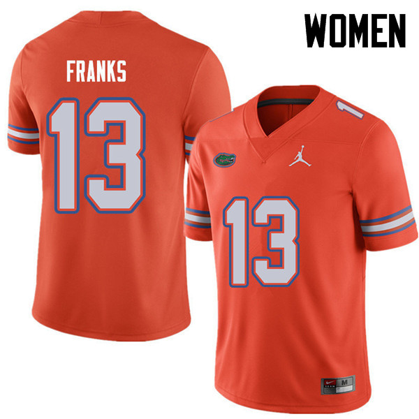 Jordan Brand Women #13 Feleipe Franks Florida Gators College Football Jerseys Sale-Orange
